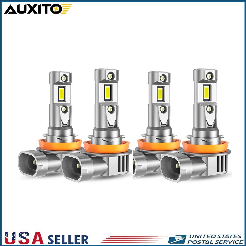 4PCS OXILAM H11 H8 H9 LED Headlight Bulb Low Beam 6500K Pure White High Power A