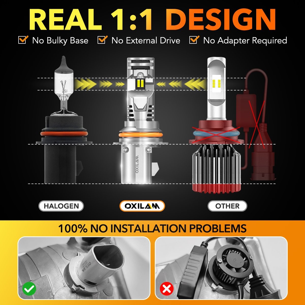 High Low Beam Bulbs Kit White Bright Lamps Q36 9007 LED Headlight Combo2-10x