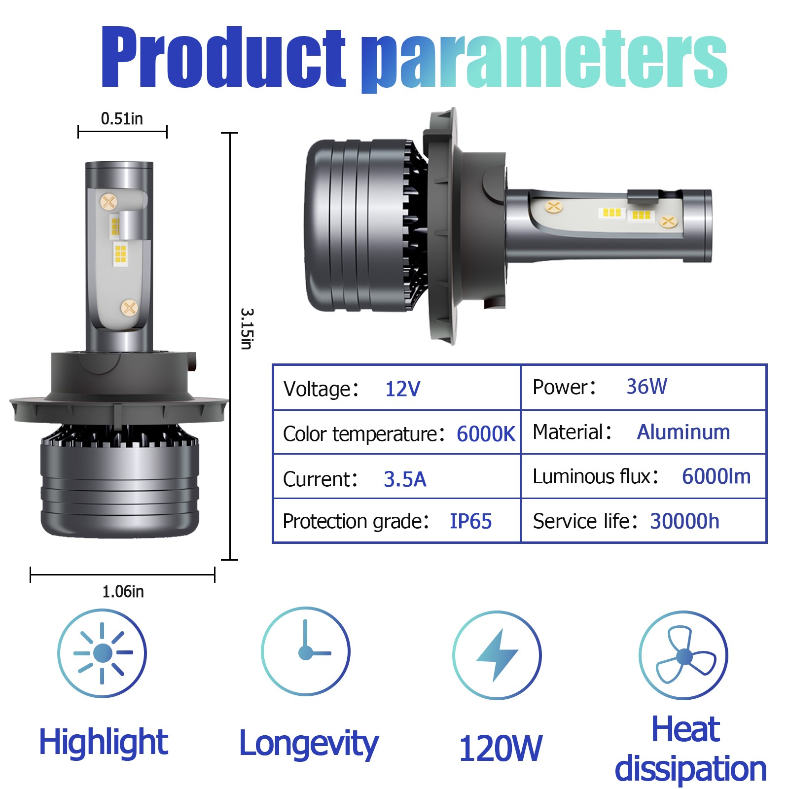 For Ford F 150 2004-2014 10000K LED Headlight Hi/Lo + Fog Light Bulbs Combo 4x