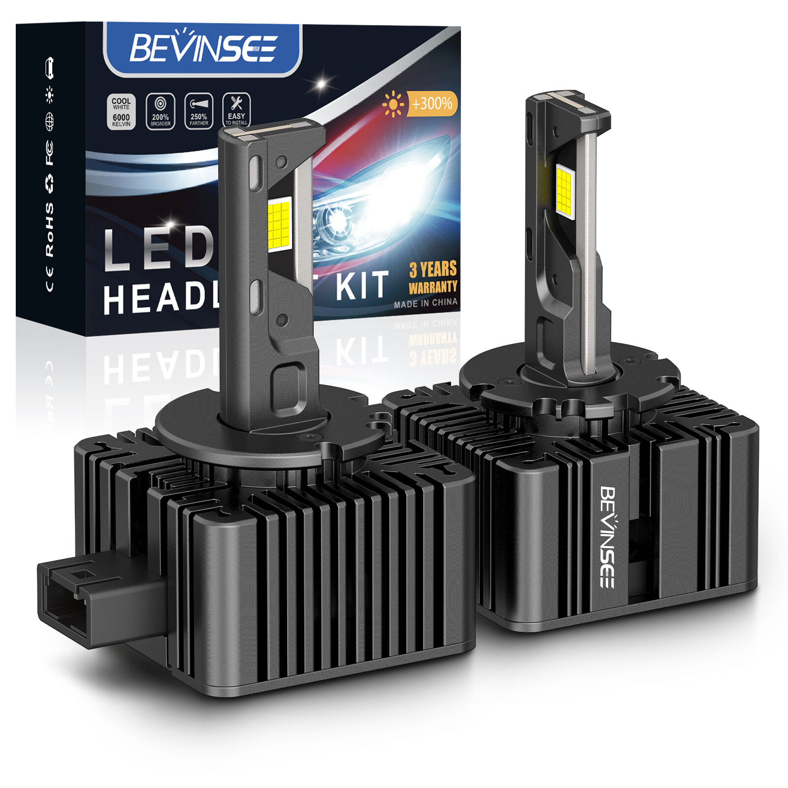 D1S LED Headlight Bulbs Bright White for Chevrolet Camaro 2010-2013 HID Replace