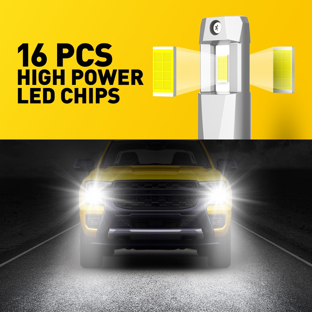 9005 H11 LED Headlight Combo High Low Beam Bulbs Kit Super White Bright Lamps