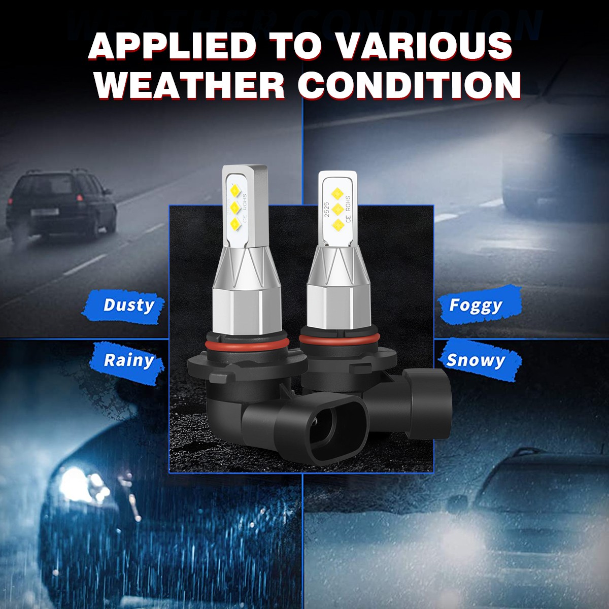 For GMC Yukon 1992-2005 2006 LED Headlight High Low Beam Bulbs Combo Clear