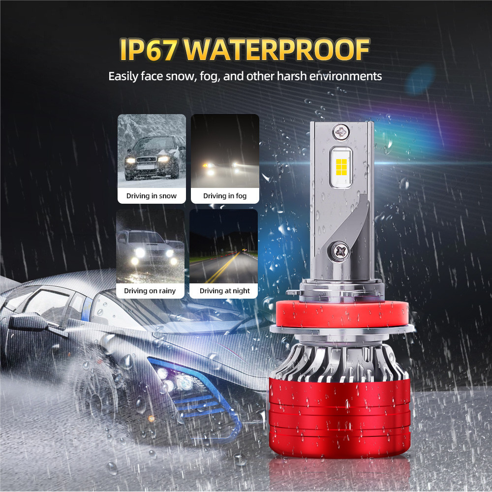 4pcs LED Headlight Bulbs Plug&Play H7 + H11 / H8 High Low Beam Bright White