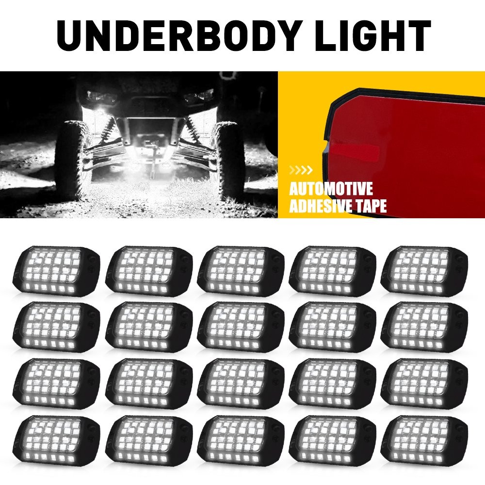 4-20PC Underglow Light Super Bright Pure White Light for Car Truck Universal EXD