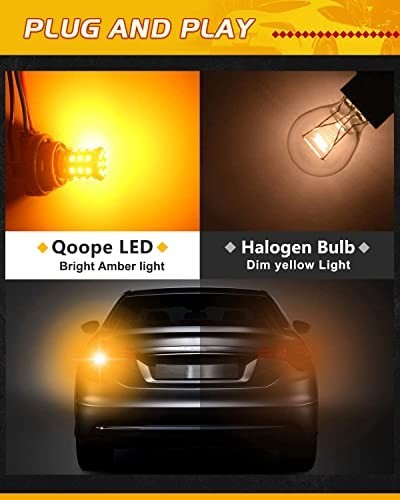 LED Turn Signal Bulbs 7507 BAU15S PY21W Amber Yellow 600lm 12-24V Pack of 4