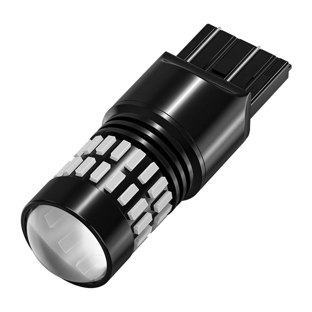 AUXITO 7443 7440 LED Red Flash Strobe Brake Stop Tail Parking Light Bulbs NEW