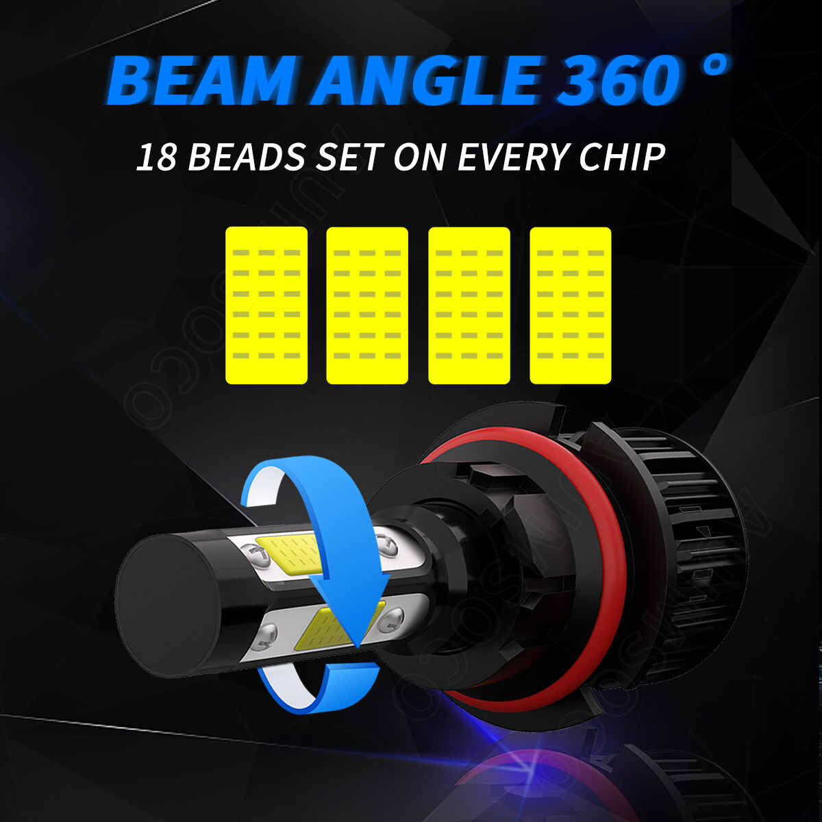 9007 HB5 LED Headlight Super Bright Bulbs HIGH/LOW DUAL Beam 1000K White 66000lm