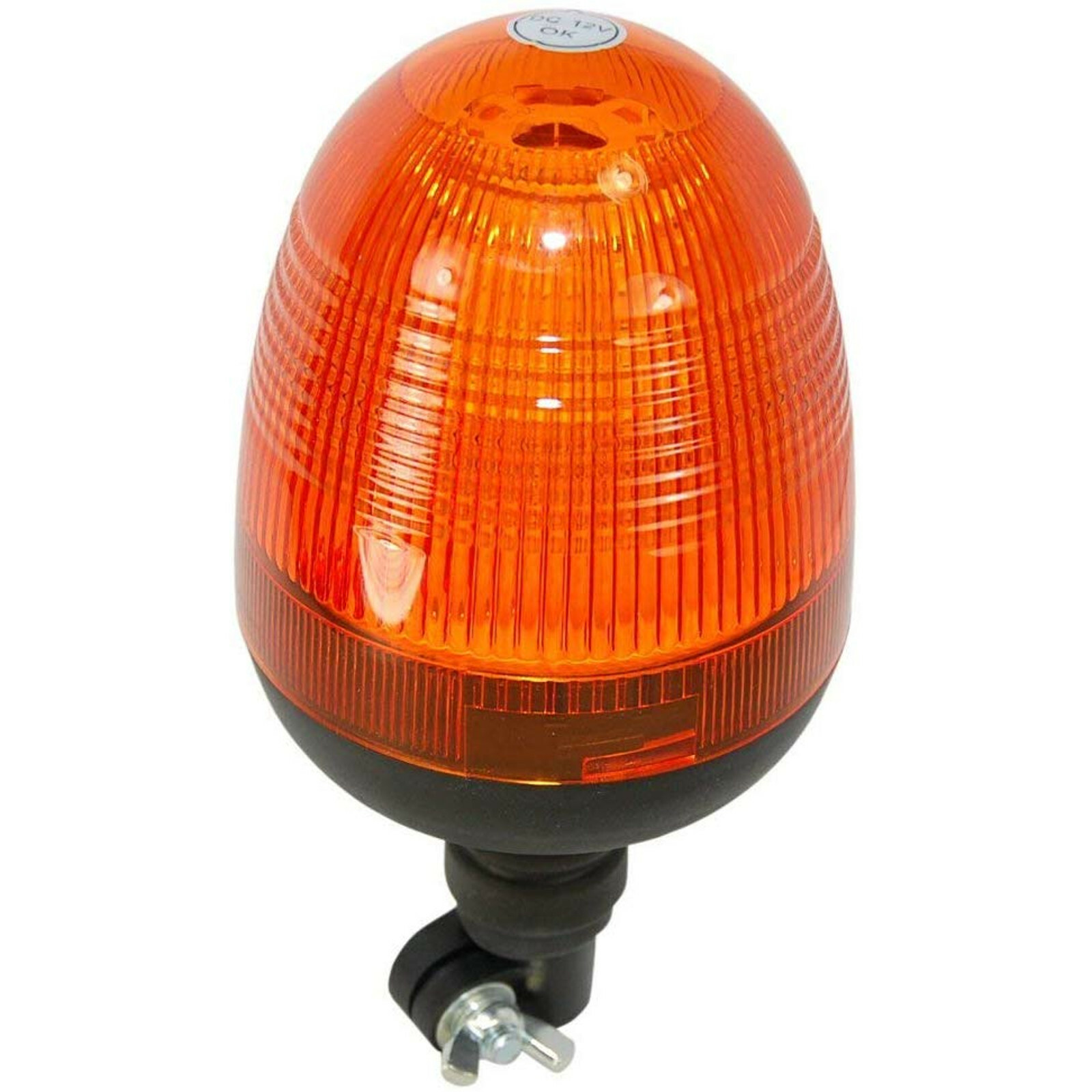 HQRP Amber Mini Beacon 60 LEDs SMD5050 Strobe Light 12V 360 Degrees Flash Lamp