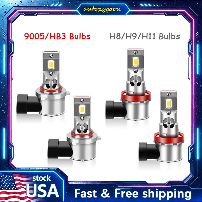 6500k LED Headlight Bulbs 9005 H11 Hi/Lo Beam For Chevy Silverado 2500 2008-2019