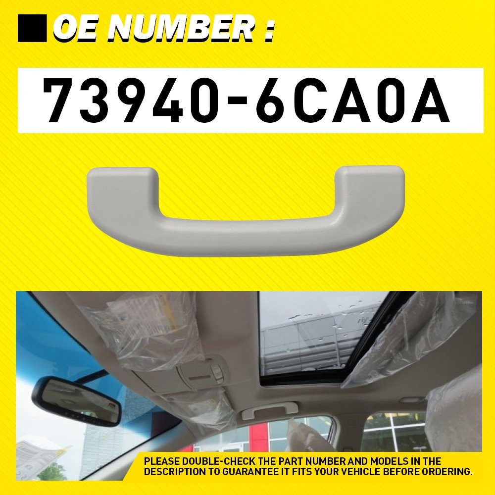 Gray Front Roof Pull Grab Handle For Nissan Sentra 2013-2019 73940-6CA0A 1-5SET