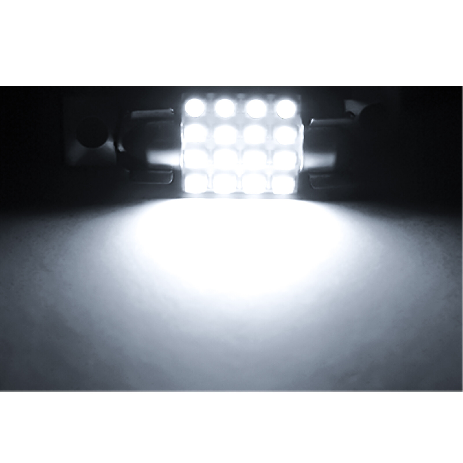 16-SMD 6418 C5W 36MM Festoon LED License Plate Tag Light Bulbs 6000K Xenon White