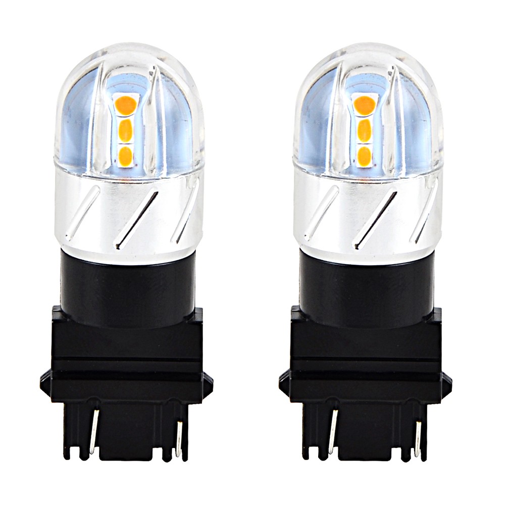 2x 3157 4114 4157 LED Parking Lights Turn Signal Lamps Bulbs 3000K Amber Yellow