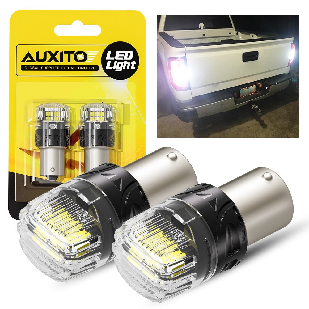 2X 1156 16SMD Tail Reverse LED Brake Stop Turn Signal DRL Bulb Light 6500K White