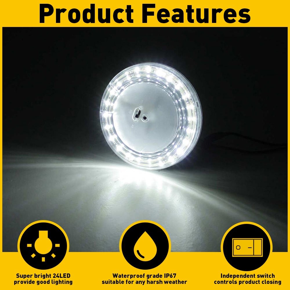 12V Light LED Interior Light for Ceiling RV/Caravan/Trailer/Boat Cool White USA
