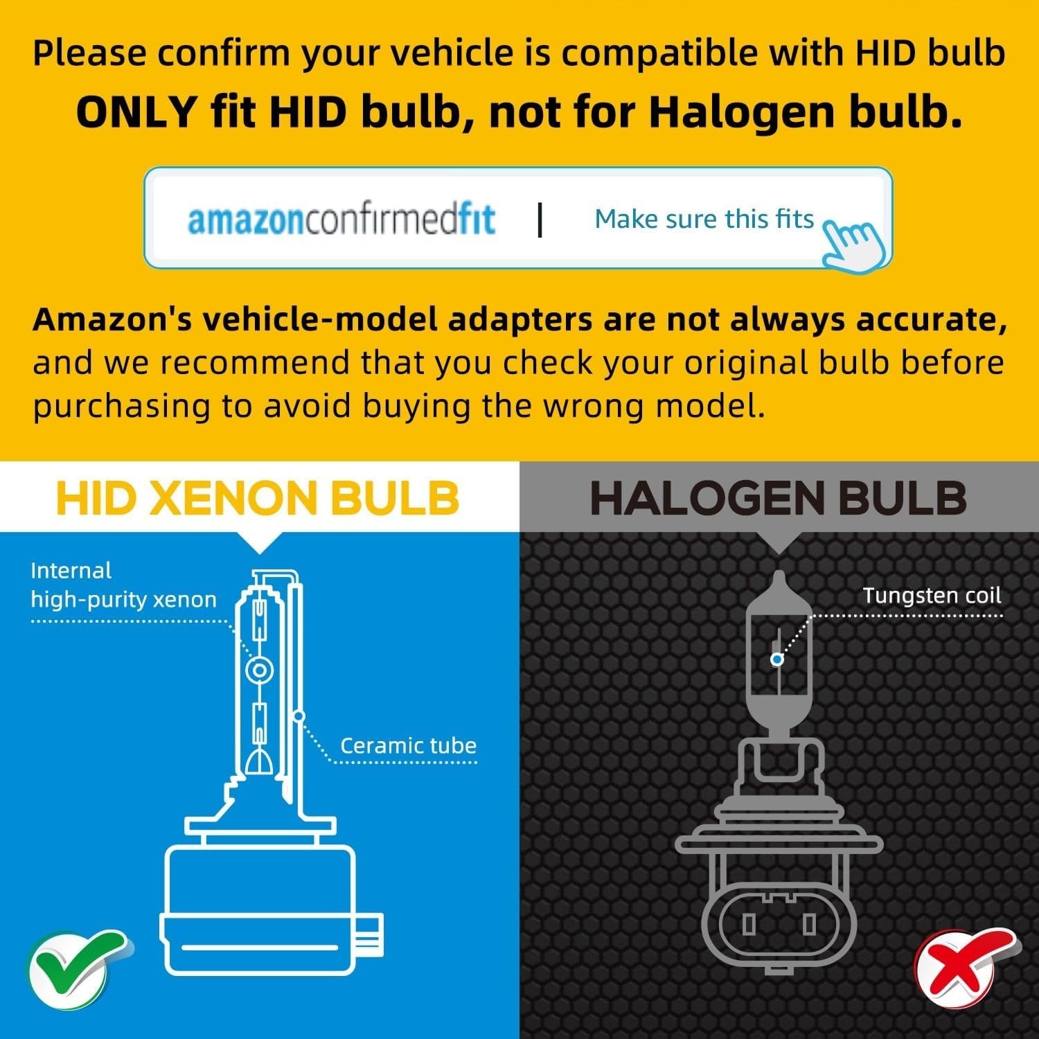 D3S HID Replacement Bulbs – 8000K Color, 3200 Lumens, Lifetime Support – 2 Pack