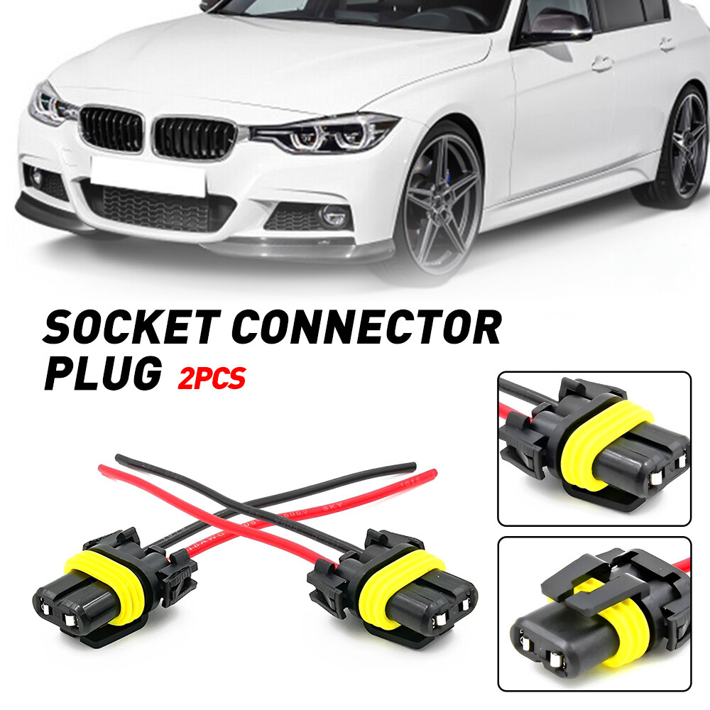 H11 Wire Pigtail Female S Two Harness Light Head Low Beam Socket Connector Plug