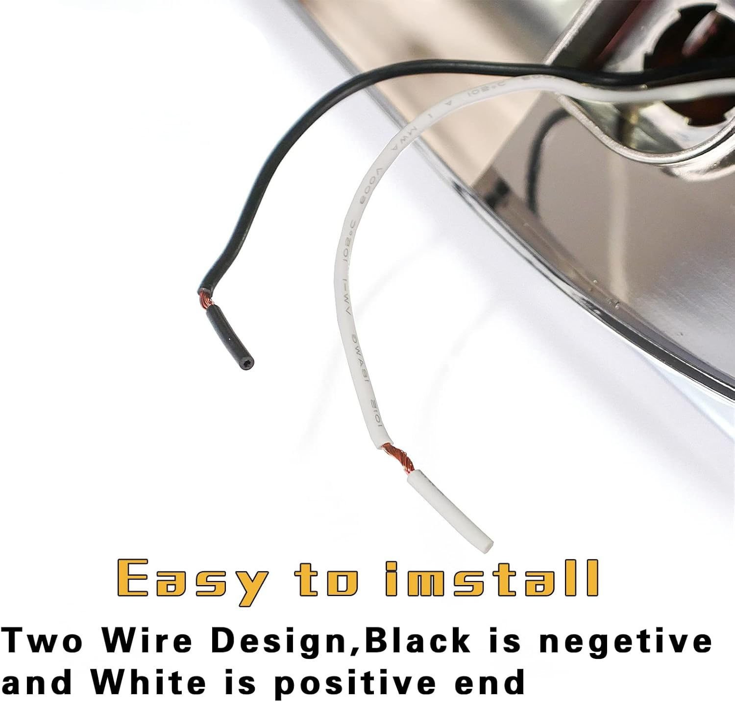 2x 19 LED Amber Torpedo Cab Marker Roof Running Top Lights Chrome Assembly 12V