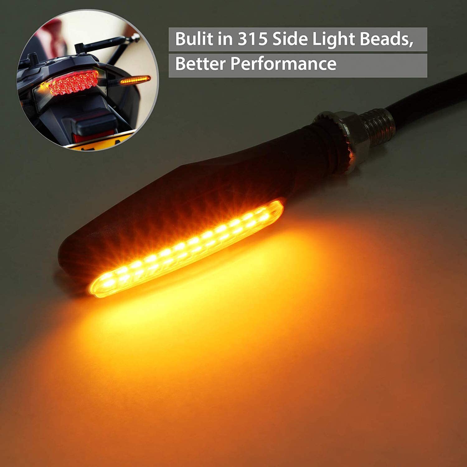 For Yamaha FZ09 MT03 MT07 R3 4xMotorcycle Indicators Flowing Turn Signal Lights
