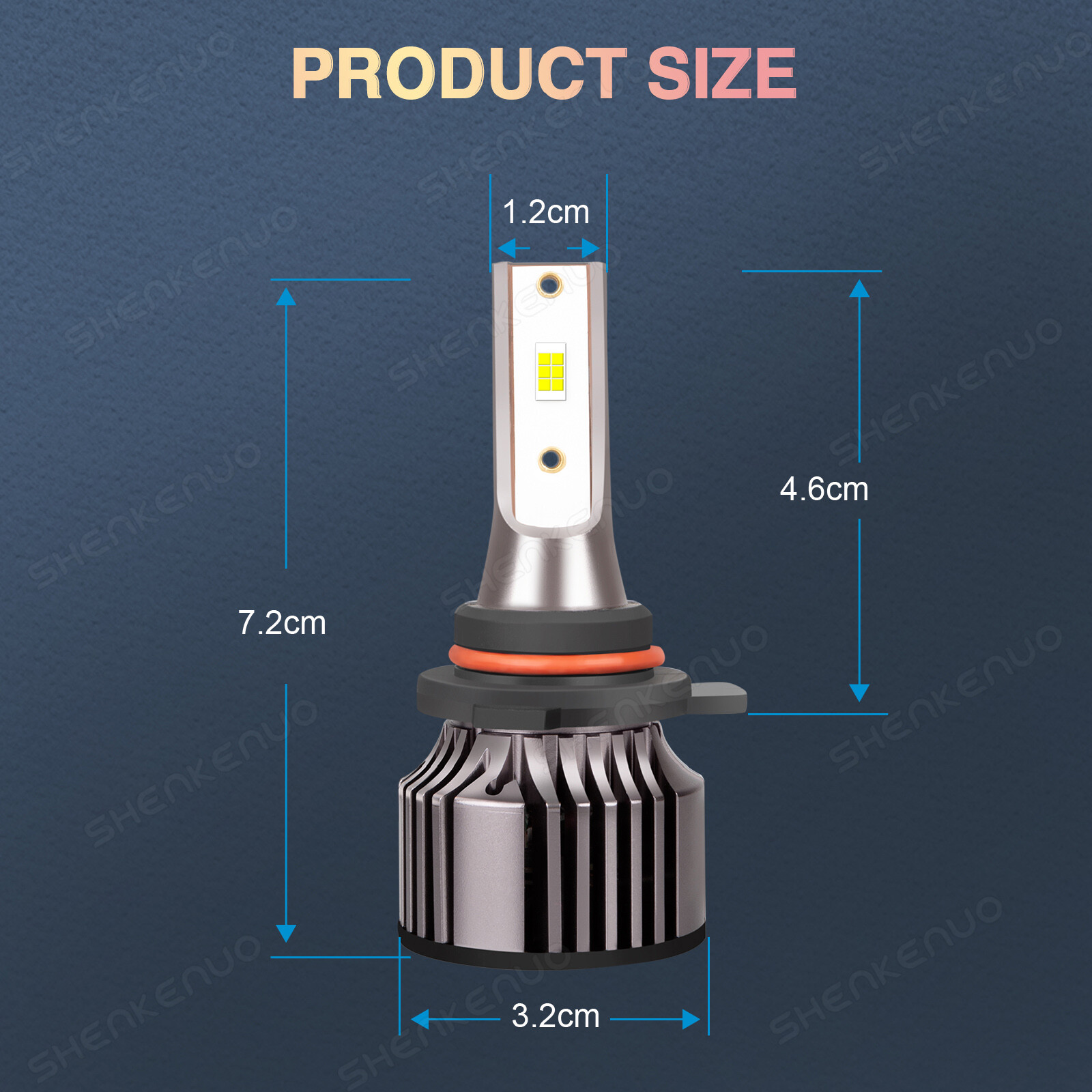 9012/HIR2 H16/5202 LED Headlight Fog Light Kit Bulbs White 6000K Plug&Play 4Pack
