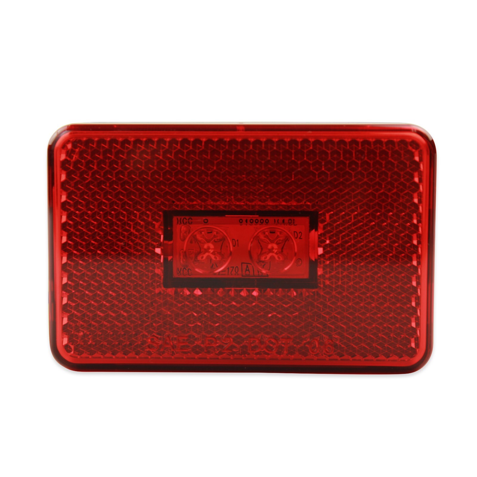 2X Red & Amber 2 LED Side Marker Indicator Lights Car Truck Trailer 3″ x 2″