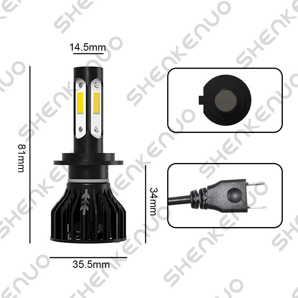 6000K Front LED Headlight Bulbs Qty4 For BMW 323i 328i 335i 340i xDrive High Low