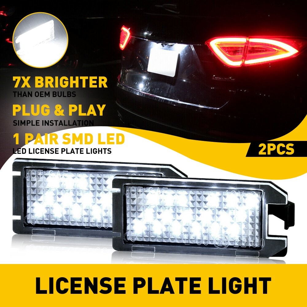 2 LED License Plate Light For Fiat Dodge Jeep Maserati 6000K 1480LM Super Bright