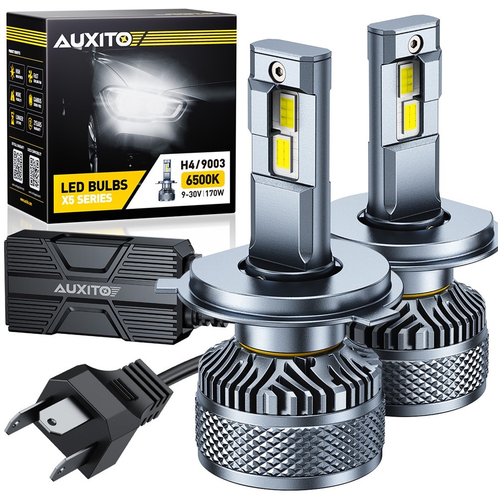 AUXITO 9003 H4 HB2 LED Headlight Bulb 6500K White 32000LM For Halogen Replace X5