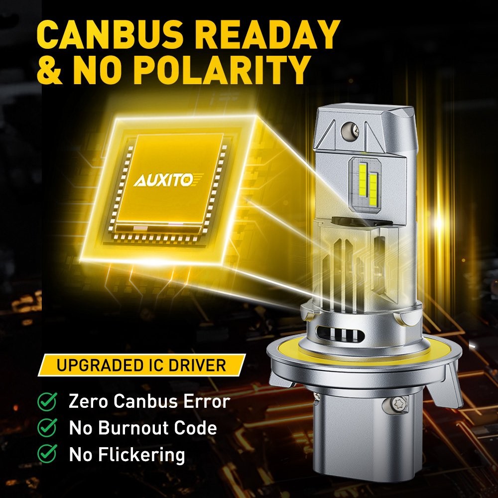 M6S AUXITO H13 LED Bulb 20000LM 400% Brightness Super Bright Fog Light 2-10X