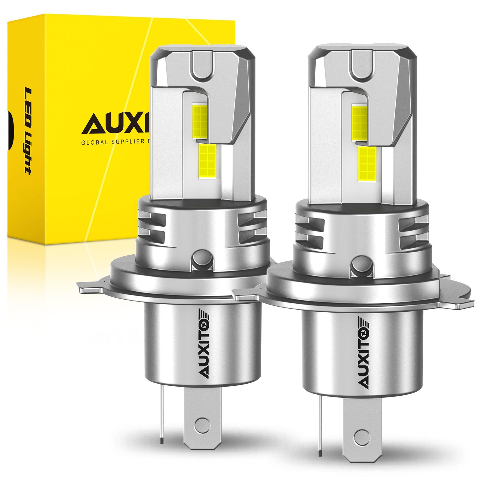 AUXITO 9005 HB3 LED Headlight Super Bright Bulbs Kit HI/LOW Beam 6500K White H4