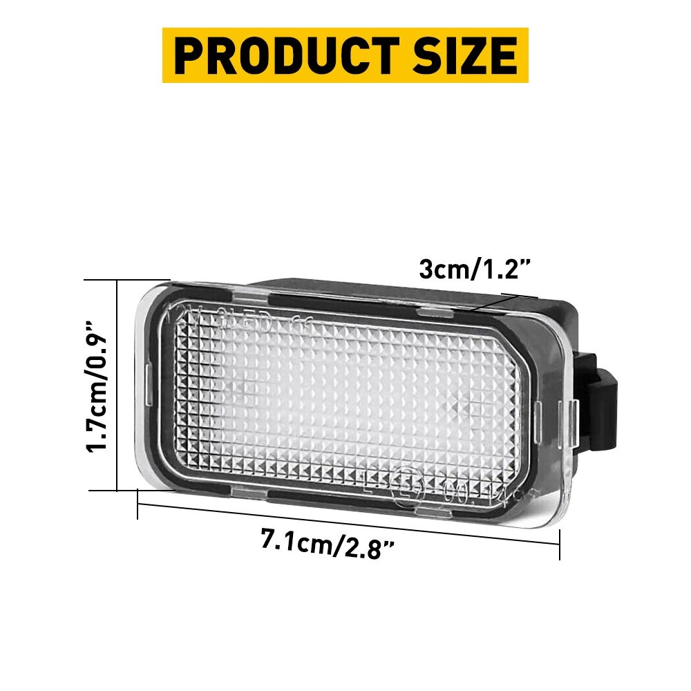 [BRIGHT WHITE] Fit Ford Edge/EcoSport XJ Jaguar LED Plate License Lights Housing