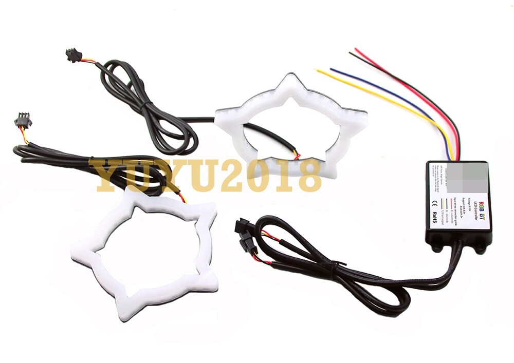 Dream color Star halo Flow Chasing RGB Turn Signal DRL bluetooth angel eye lamp