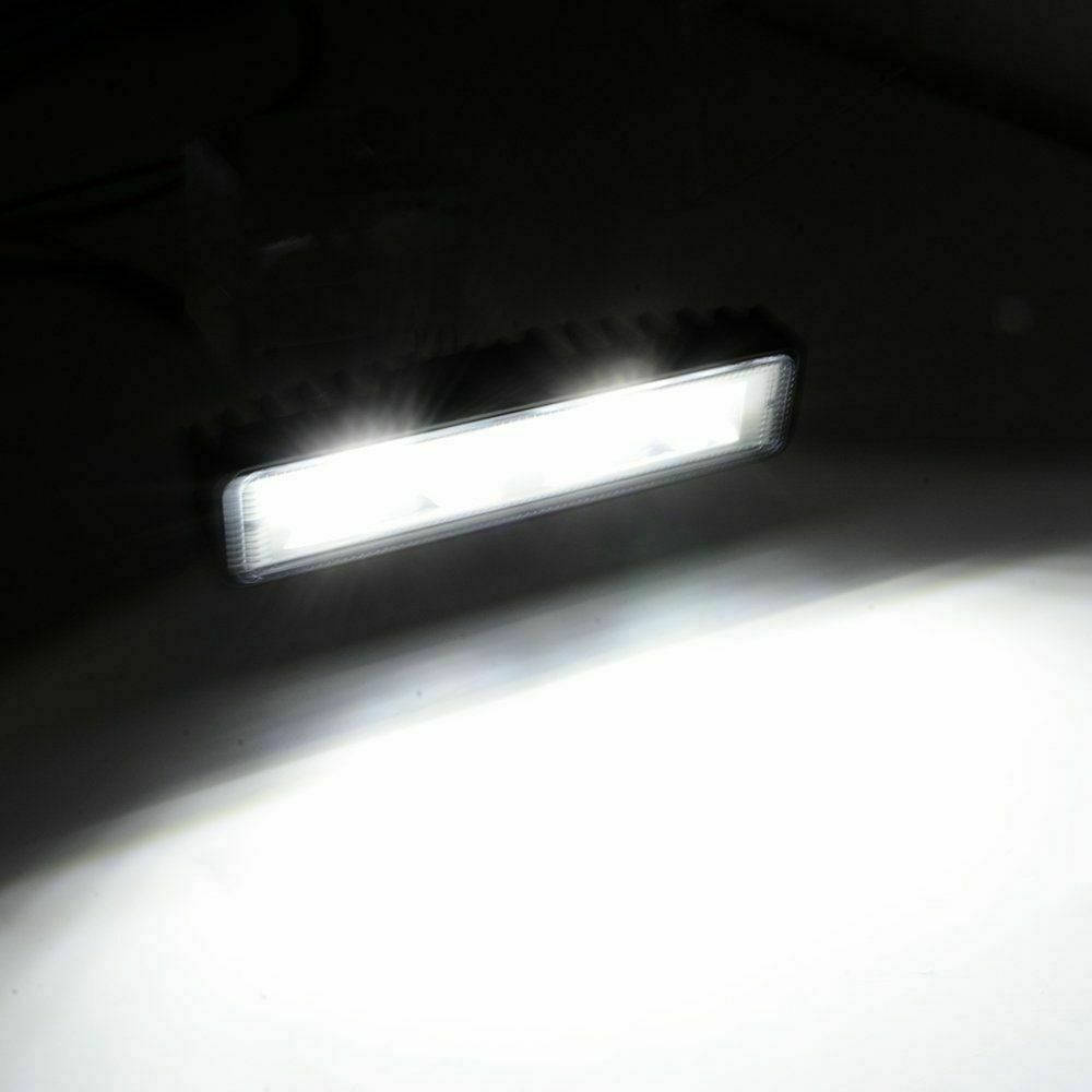 2X LED Work Lights 6 Inch 48W 12V Driving Strip Flood Beam light Bar SUV Offroad