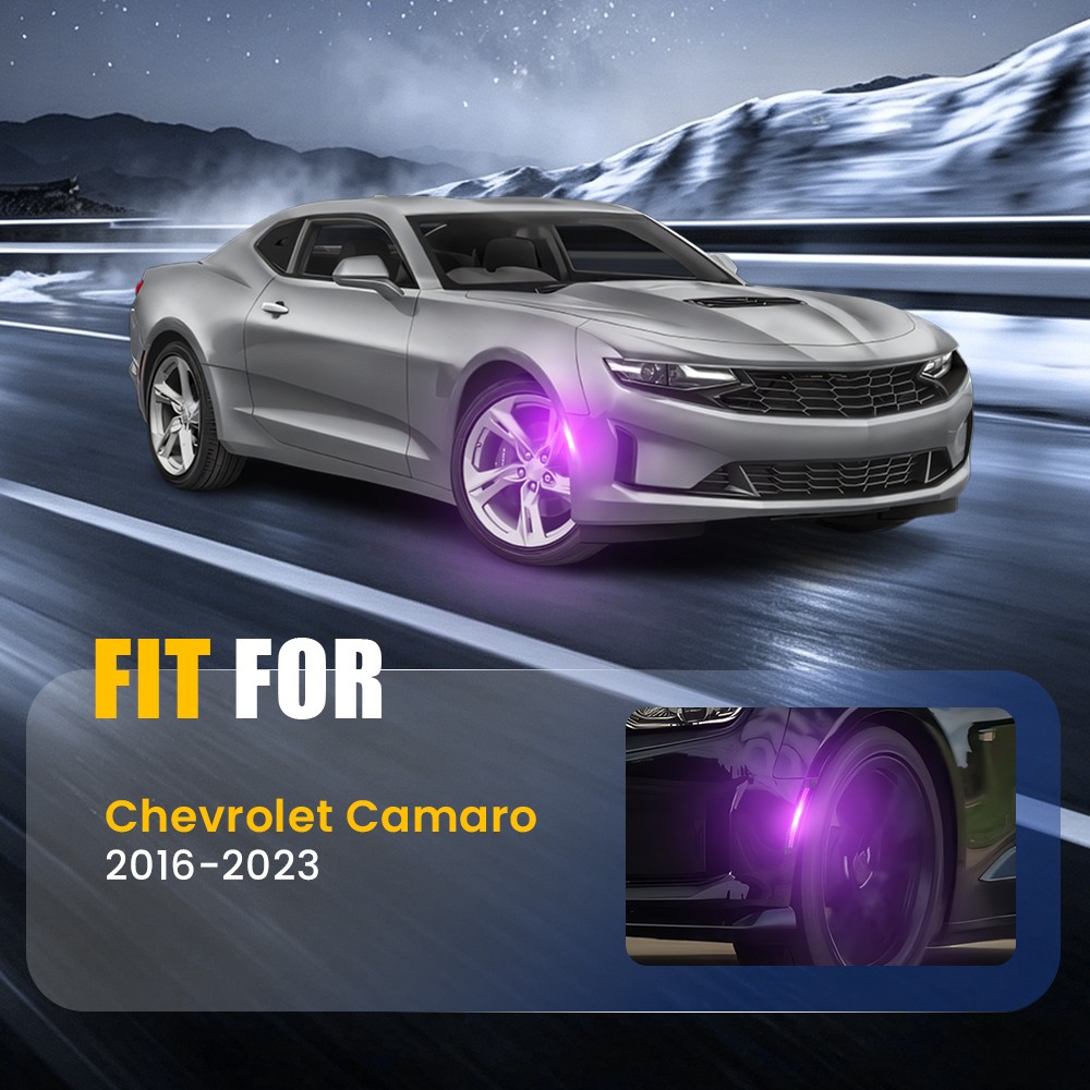 20896550 LED Side Marker Solid Purple Lights 4PCS For 2016-2023 Chevrolet Camaro