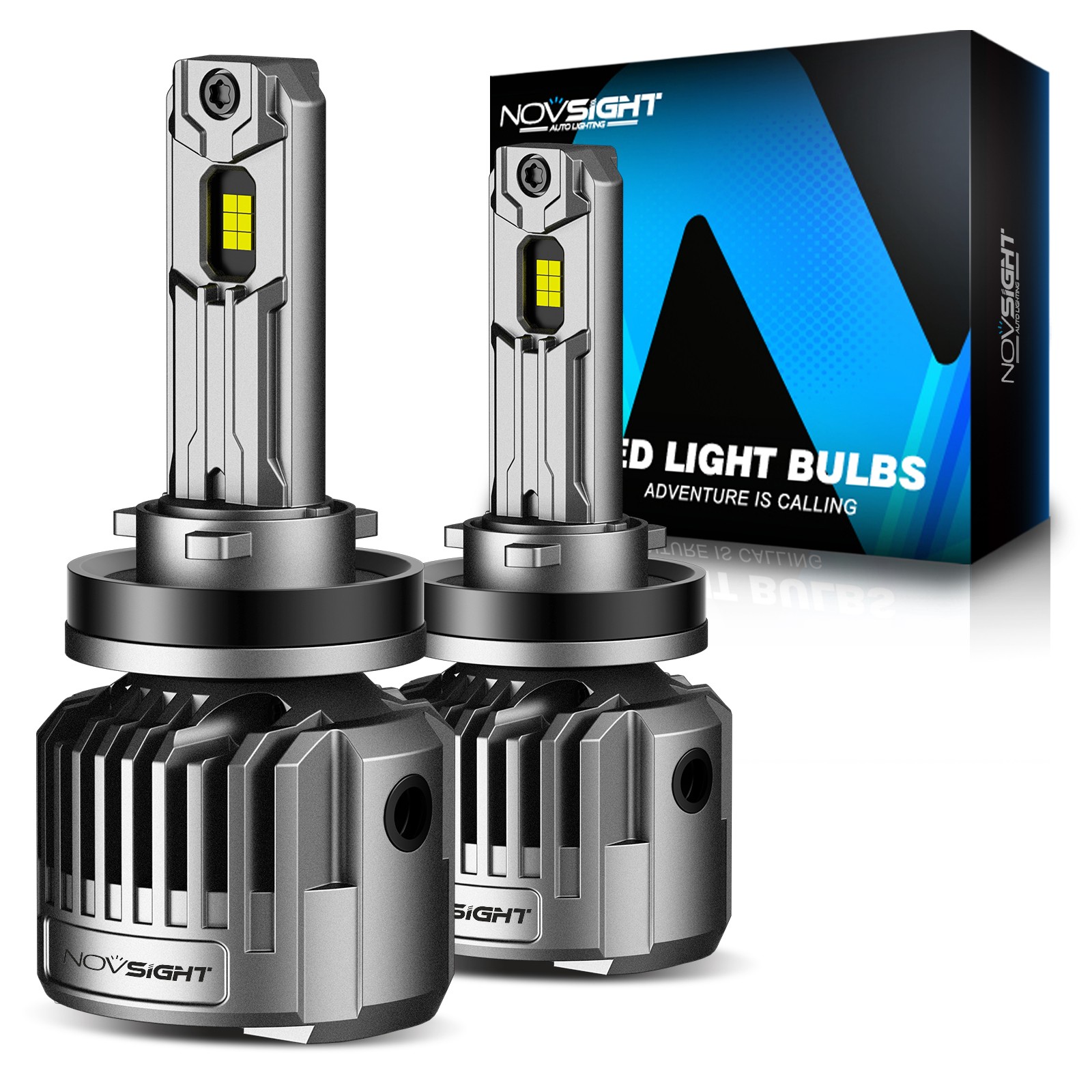 NOVSIGHT 9005 9006 H11 LED Headlight Bulbs Kit 6500K White 36000LM High Low Beam