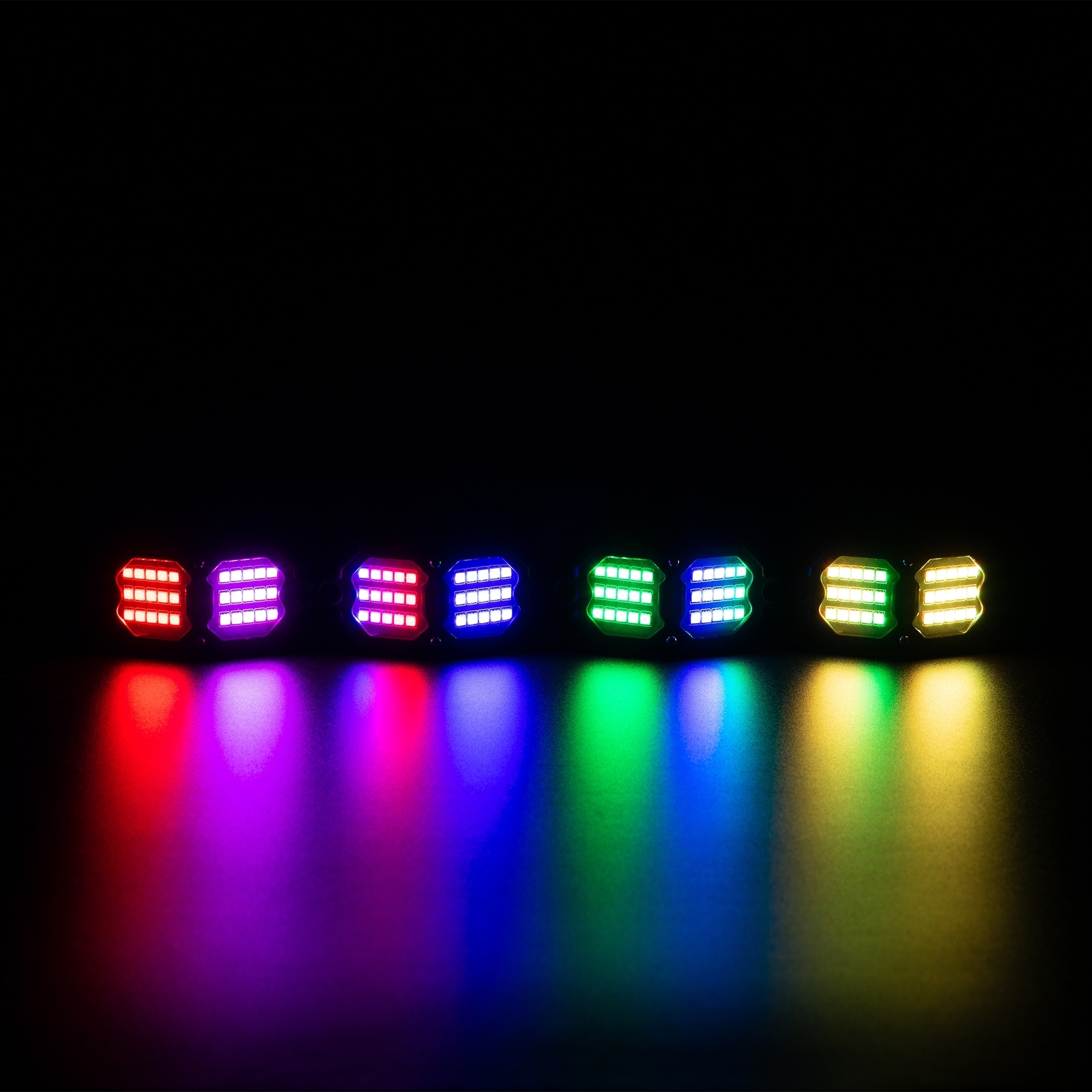 AUXBEAM 4/8 Pods RGB LED Rock Lights Dream Color Underglow Neon 48W 72W 96W 120W