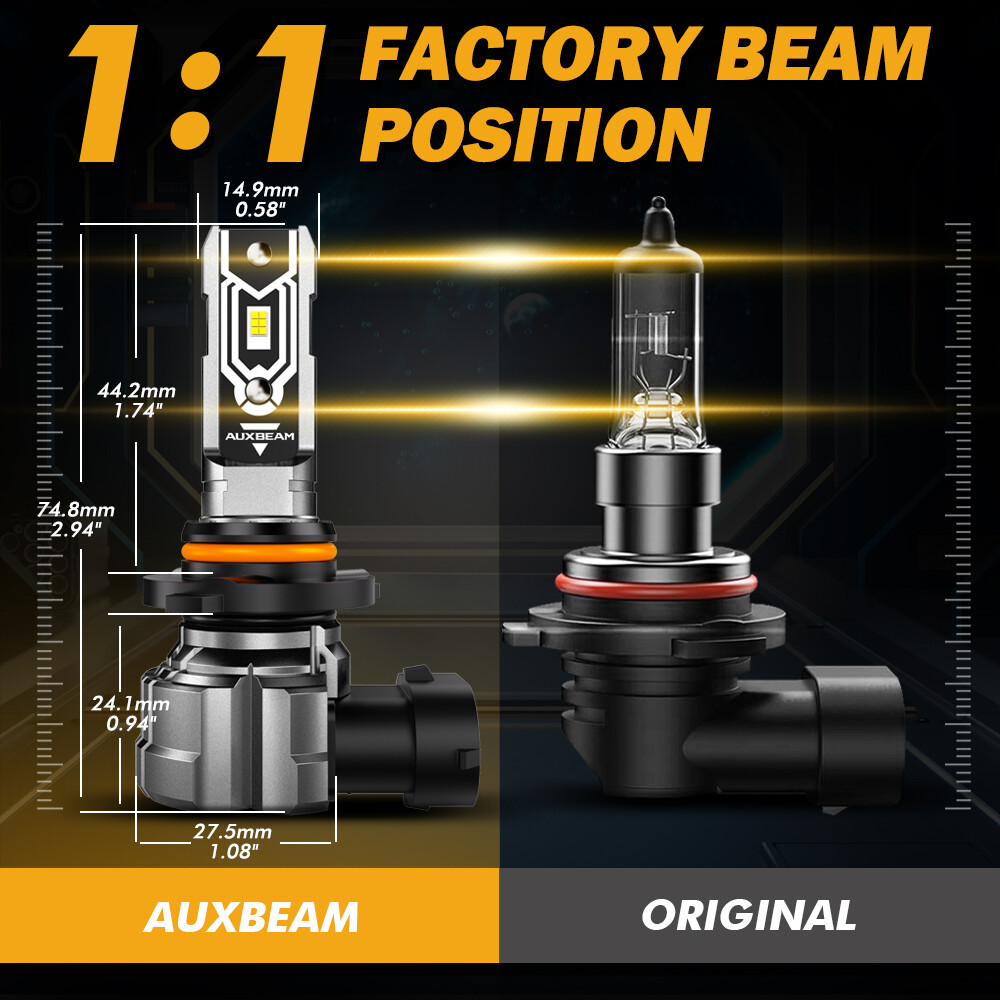 AUXBEAM Combo LED Headlight High Low Beam for Honda Accord 1990-2007 Civic 04-13