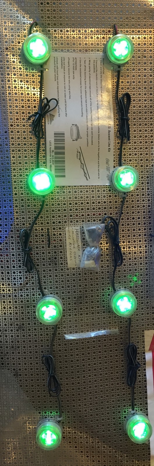 BRITE-LITES GREEN LED ACCENT KIT, 12VDC, 8 MODULES WITH 5 LED’S EACH