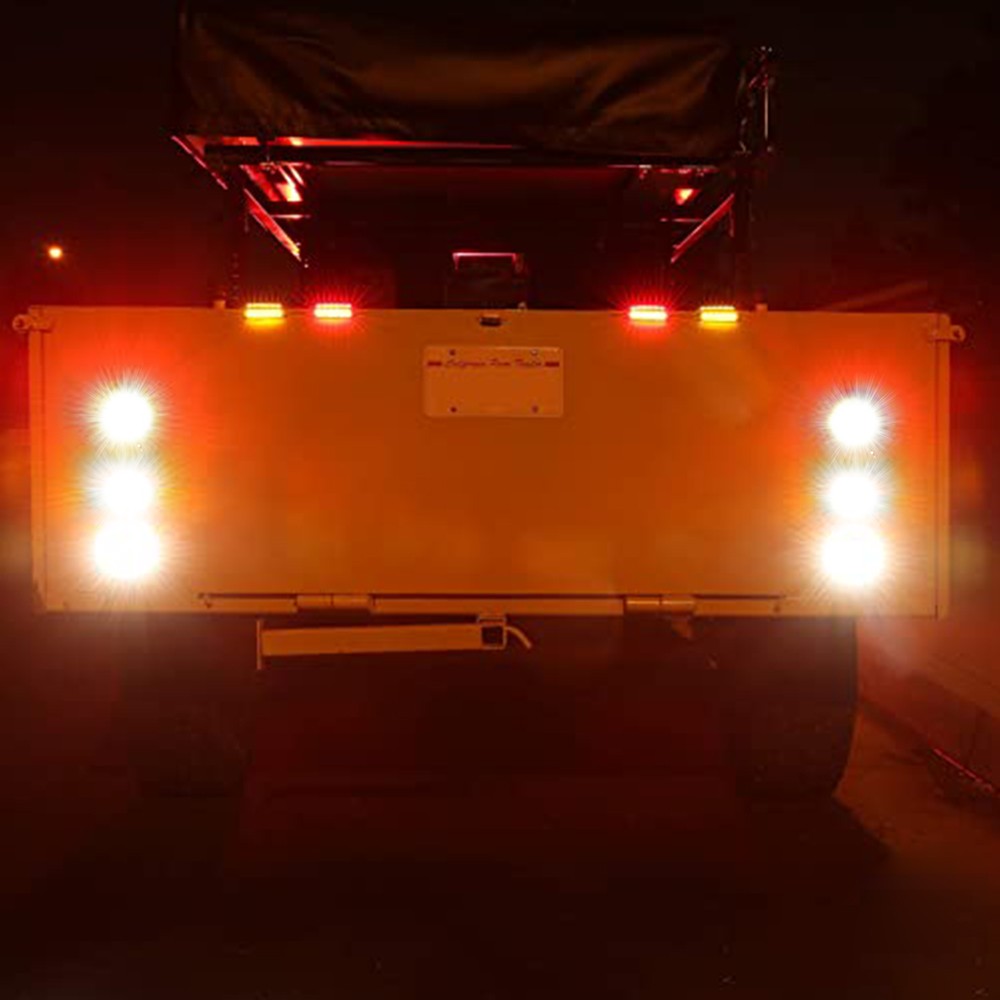 10x Clear White 3/4″ Bullet Round LED Side Marker Lights for Trailer Truck RV