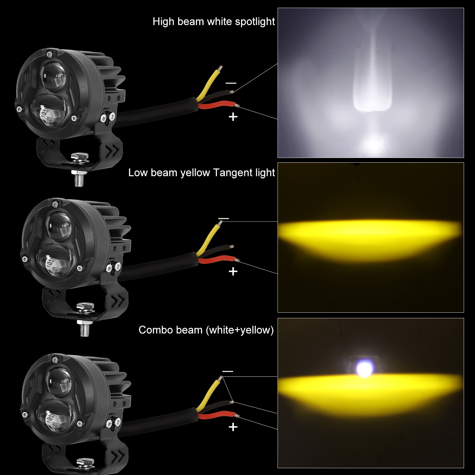 2 x 3″ 100W LED Work Light Pods White Laser High Beam Offroad Driving Fog Lamp