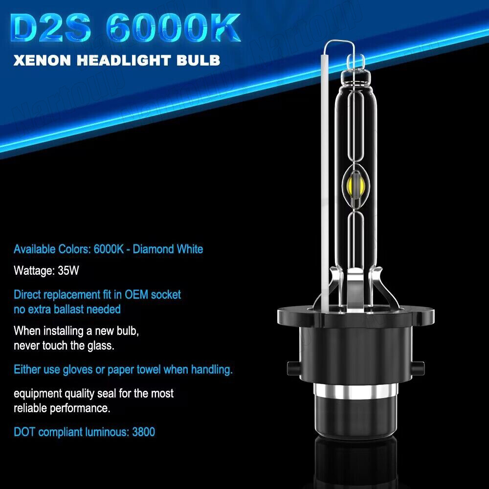 PAIR 6000K D2S D2R D2C HID Xenon Bulbs Factory Headlight HID Replacement