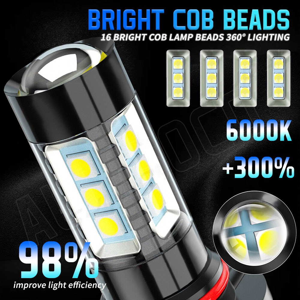For Ford F-150 F 150 2004-2014 10000K LED Headlight Hi-Lo Beam & Fog Lamp Bulbs