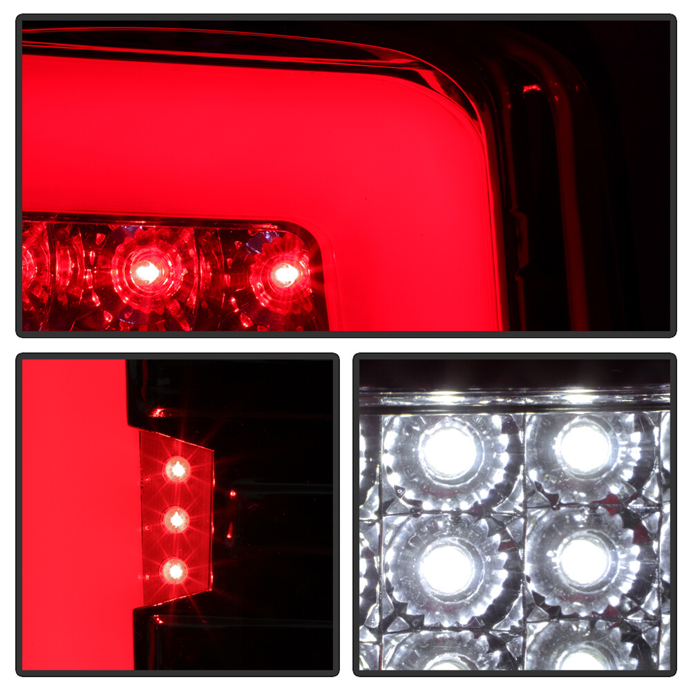 2000-2006 Chevy Suburban Tahoe GMC Yukon Chrome LED Tube Tail Lights Brake Lamps