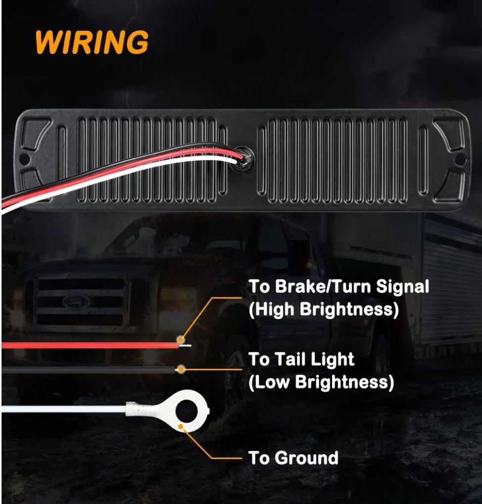 2 Aluminum Housing Amber LED Trailer Turn Signal 7.5 Inch, DOT Compliant