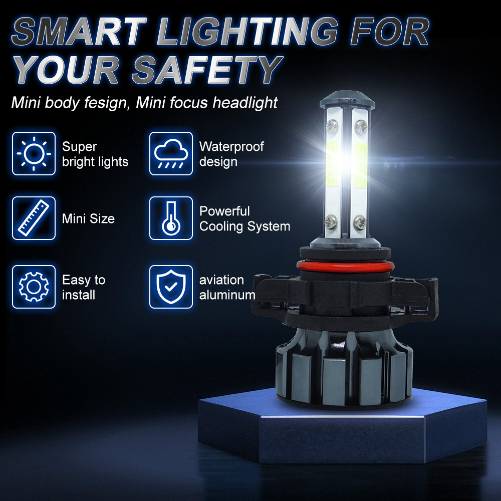 2pcs 5202 LED Headlight Bulbs 6000K Super Bright Pure White Fog Light Bulb Kit