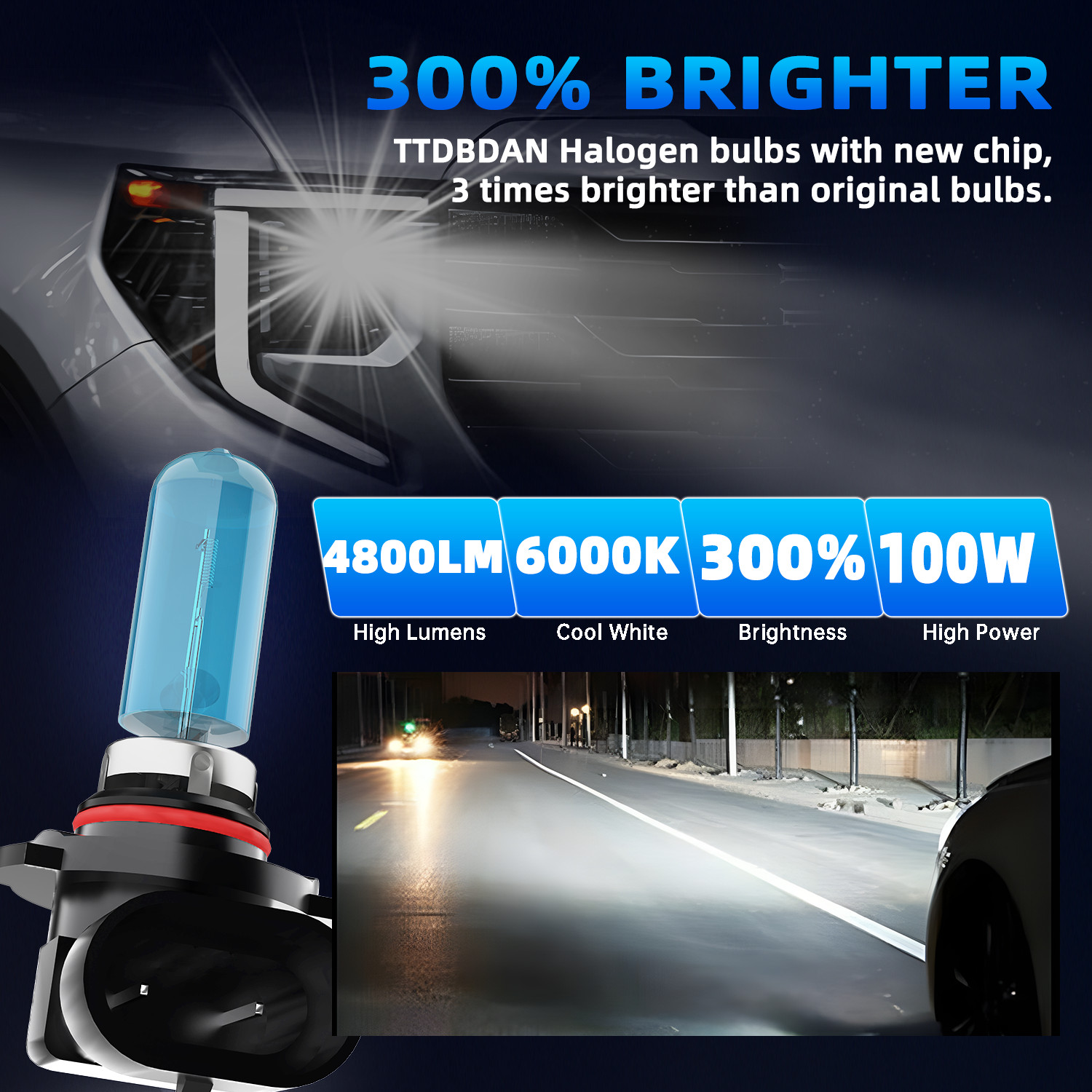 6PCS 9005+H11+9145 High Low Fog Beam Halogen Headlight Bulbs Combo Warm White