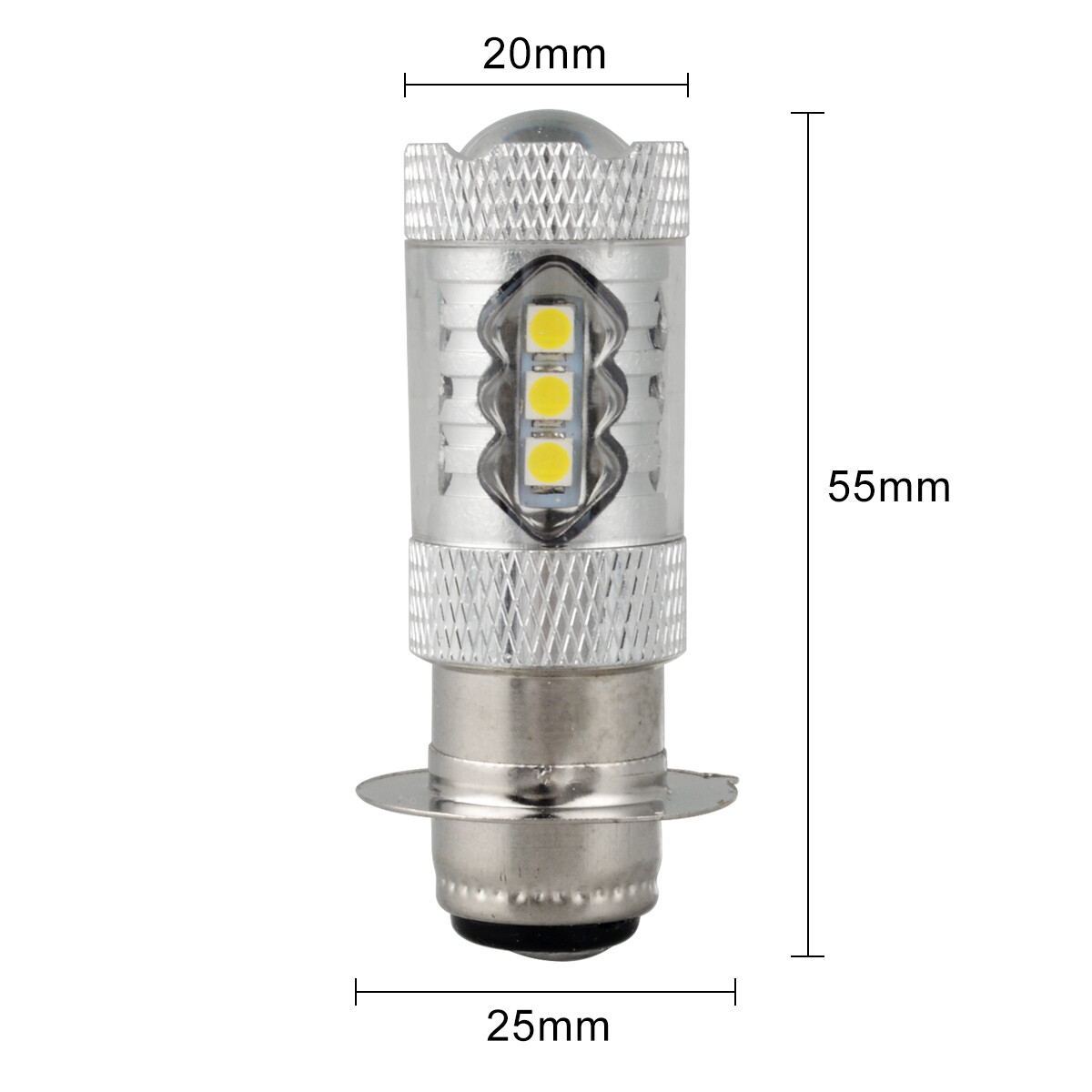 2pcs For Yamaha YFZ450R Rhino 700 Raptor YFM660 H6 LED Headlight Bulb White Lamp