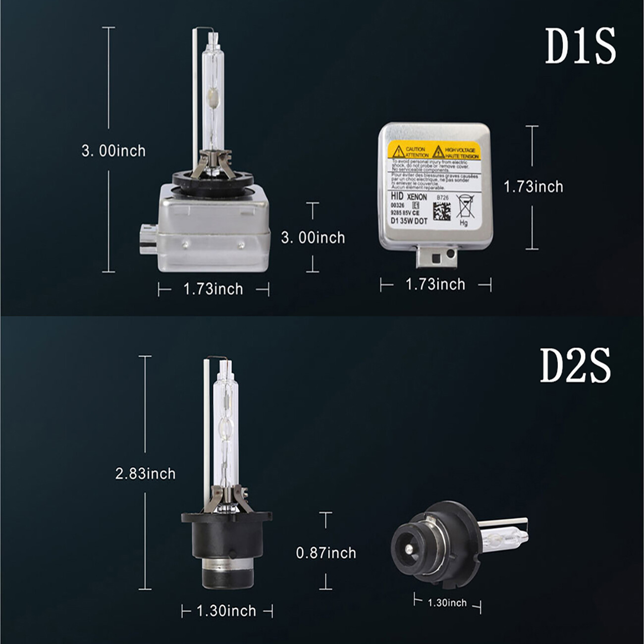 Set(2) D1C/D1R/D1S 8000K diamond Blue Xenon Headlight OEM Replacement Bulbs