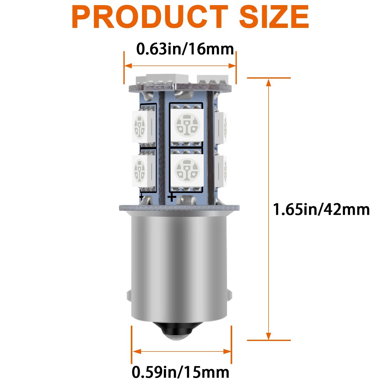 1156 LED Bulb Blue Super Bright 1073 1003 BA15S 7506 1141 LED Bulbs 5050 13-SMD
