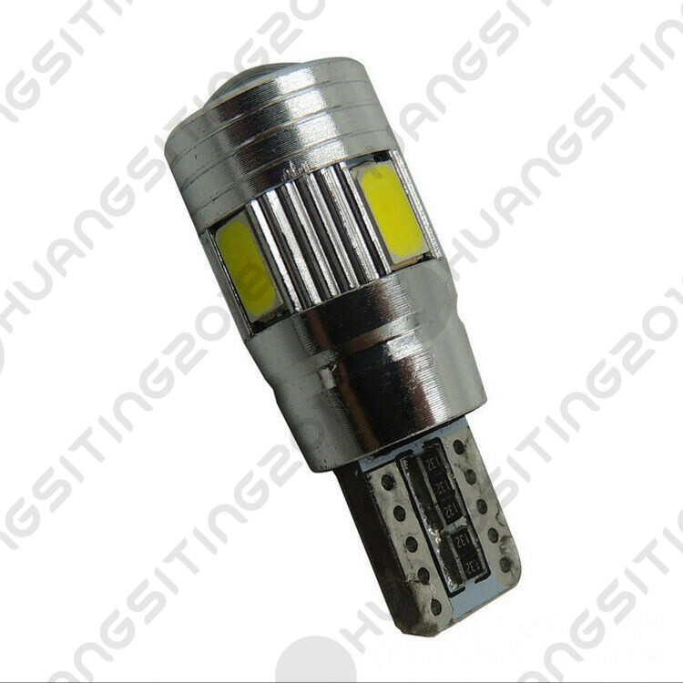 2X T10 W5W Error Free Canbus Projector 6SMD LED Car Parking Light Bulbs White