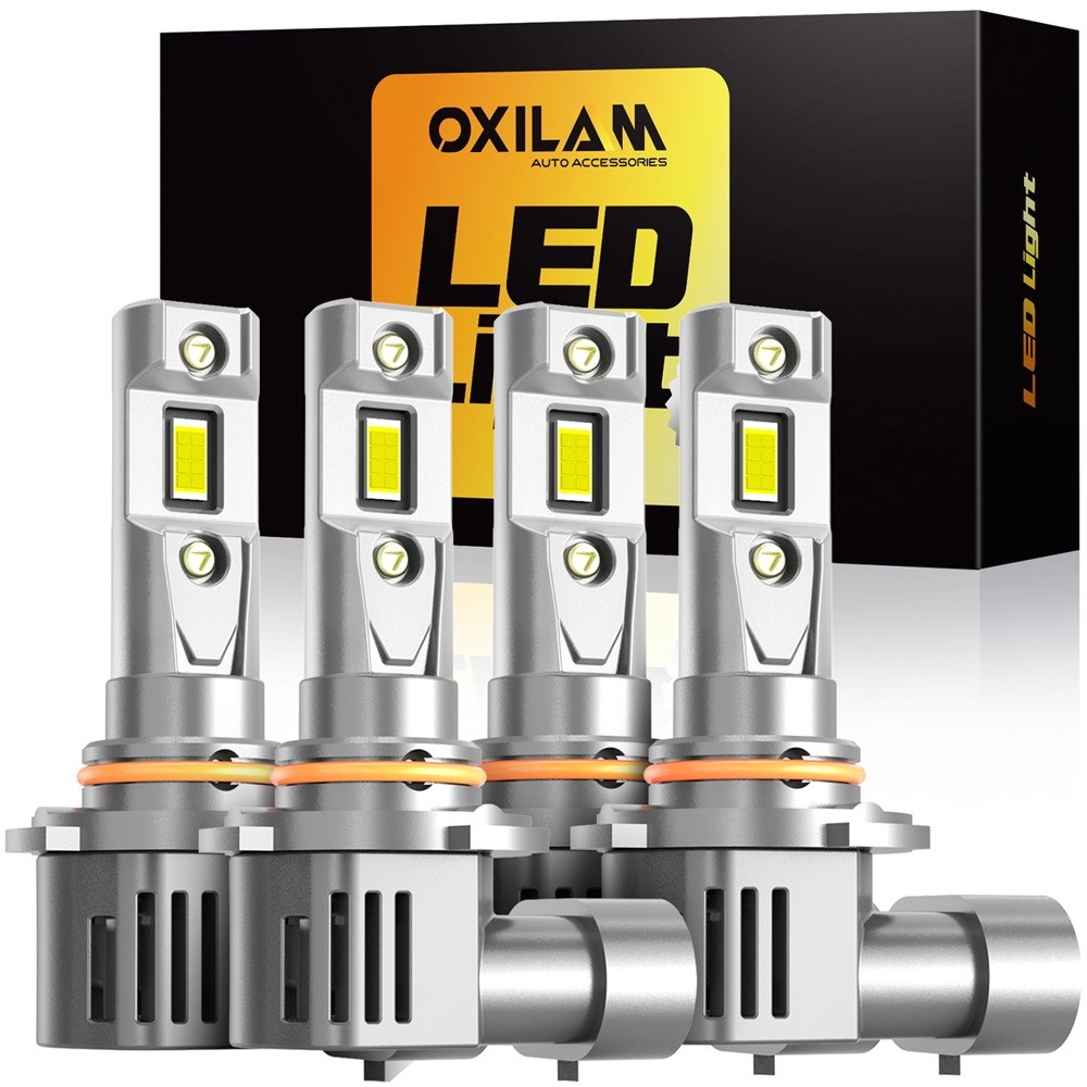 Oxilam 9005 9006 LED Headlight Combo High Low Beam Bulbs Kit White Bright Lamps